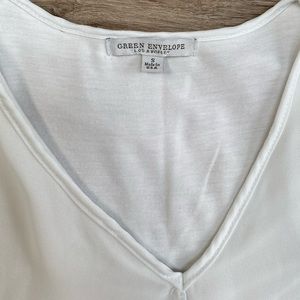 White flowy V-Neck Tank top